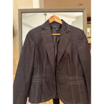 Kasper  Women's Denim Two Button Blazer Dark Gray Size 6 Photo 2