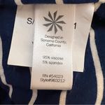 Athleta  Striped Ruched Ponte Racerback Navy & White Tank Dress Women's Size MP Photo 7