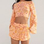 ZARA  Paisley Printed High Waisted Cotton Shorts Size XL ORANGE NEW Photo 5
