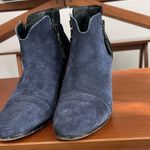 Rag and Bone  Margot navy blue suede round toe block heel ankle booties 38.5 Photo 11