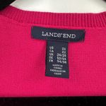 Lands' End  Cardigan Sweater Womens 2X Pink Crew Neck Mature Layering Plus Photo 2