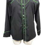 Vintage Scully Women’s Western Shirt Parrot Embroidery Black Green Medium Photo 2