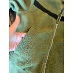 Zyia Active Olive Flying V Full Zip Fleece Jacket Women Large Preppy Fall Comfy Green Photo 7