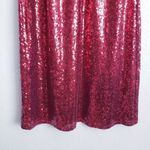 Marina Red Sequin Short Sleeve Cocktail Dress Size 10 Photo 1
