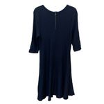Nic + Zoe Sweater Dress Large Navy Blue A Line Knee Length Half Sleeve Ribbed Photo 5