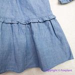 J.Crew NEW  Chambray ruffle mini denim jean‎ dress, size 0 Photo 7