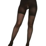 Spanx  Assets Shaping Tights Textured Wish Bone Black Size 2 NEW Photo 5