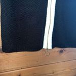 Calvin Klein EUC  Cream Black Long Zip Front Duster Sweater Dress Medium Photo 4