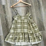 Urban Outfitters  Tangerine Mini Frock Dress Size S Swing Lightweight Green Photo 9