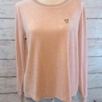 Victoria's Secret Sweatshirt Velour Foldover Back Embroidered Heart-Medium Photo 0
