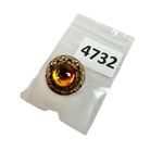 Antique brushed gold amber toned stoned brooch Photo 4