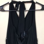 White House | Black Market  Women’s Baby Doll Beaded Bodice Black Halter Dress Photo 6