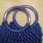 Cult Gaia ππ Angelou Mini Bag ~ Cobalt Blue Macrame Tassel Boho Chic Photo 11