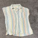 Harper Heritage  Women's XS Linen Blend Striped Button‎ Down Blouse Top Shirt Photo 0