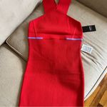 Herve Leger HERVE by Hervé Léger Stripe Bandage Mini Dress red cardinal size L Photo 4