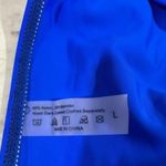 Blue Bikini Large One Shoulder French Cut High Leg Belt Bottom Vibrant Like New Photo 2