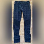 Athleta  Women’s Sz S Black/Gray Striped Poly Blend Leggings‎ Photo 2