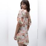 Free People  Callie Button Front Puff Sleeve Printed Tunic Mini Dress - S… Photo 1