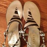 Ralph Lauren Lauren  Halina 2 Sandals Women’s Size 6.5 Black/White Print New Photo 0