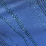 Vintage Y2K My Michelle Blue Glitter Ruched Spaghetti Strap Dress USA L Size L Photo 4