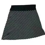 White House | Black Market  Striped Black White A-line Medium Skirt Photo 2