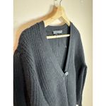 360 Cashmere  Women’s Cardigan Sweater Large Black wool Cashmere Quiet Luxury Photo 1