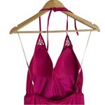 Seafolly Flower Festival Tahiti Pink Deep V Maillot One Piece Swimsuit Size 6 Photo 9