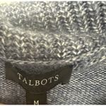 Talbots M Blue Shawl Collar Knit Sweater Button Detail Photo 1