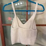 Altar'd State Fuzzy Ivory Knit Sweater Tank Top - Size Large Photo 1