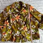 Allison Daley  22W Tropical Shacket Jacket Jungle Print Button Down Shirt Vtg Y2k Photo 9