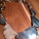 Natural Brown and Black Genuine Buffalo Horn Necklace Photo 10