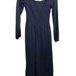 Hollister  Smocked Long Sleeve Jumpsuit Solid Black Women’s Size Medium Photo 0