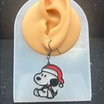 Snoopy Santa Earrings Red Photo 1
