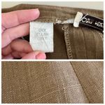 Vintage Robyn Meredith Taupe Tan Rustic Butchers Linen Knit Flutter Skirt, sz. M Brown Size M Photo 6