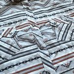 Panhandle Rough Stock Pearl Snap Western Shirt Women's M Aztec Print Cowgirl NWT White Size M Photo 4