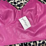 ee:some NWT! pink faux leather crop top Photo 3