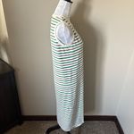 Kule Anthropologie Size Small Green Purple Striped White Cotton Tank Dress Photo 2
