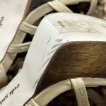 Cult Gaia NEW Abela Platform Heels Sand Strappy Bamboo Wood Nude Photo 7