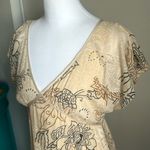 Free People  Floral Split Cap Flutter Sleeve Year Round Cotton Gauze Midi Dress Photo 11