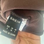 SheIn  brown long sleeve cropped v-neck top shirt Photo 5