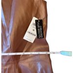 INC International Concepts Faux Leather Fit & Flare Brown Dress Size 16 NWT 0563 Photo 4