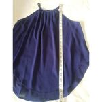 Lush Clothing Lush Blouse Sz Small Halter Pin Tuck Sleeveless Halter Blue Semi Sheer Y2k Look Photo 10