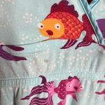 Nick & Nora  Koi Fish Blue Sleeping Gown Chemise Dress Size Small Photo 6