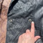 Vintage 1980s Venezia women’s lace leather jacket biker motorcycle 18/20 Black Photo 4