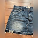 Madewell  Postage-Stamp Denim‎ Mini Skirt Croswell Wash Size 32 Photo 3