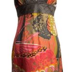 Trina Turk  Flamingo Secret Silk Linen Blend Butterfly Dress Size 2 Photo 0