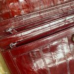 Vintage Deep Red Eel Skin Clutch Red Photo 7
