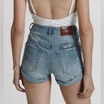 One Teaspoon  Harlem's Denim Rolled Harlets High Rise Fitted Shorts Photo 2