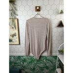 Madewell  Cream Striped Long Sleeve Bodysuit - Size - Medium Photo 3