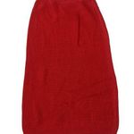 Full Length Elastic Waist Skirt Red Photo 0